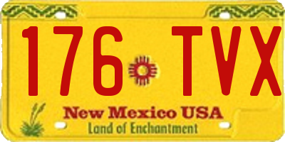 NM license plate 176TVX