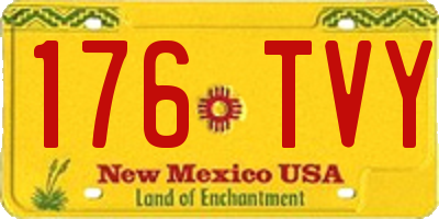 NM license plate 176TVY