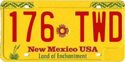 NM license plate 176TWD