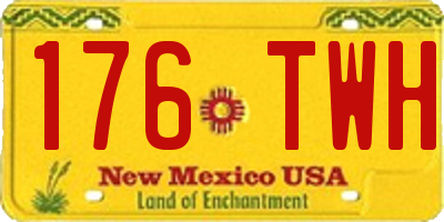 NM license plate 176TWH
