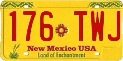 NM license plate 176TWJ