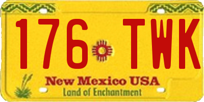 NM license plate 176TWK