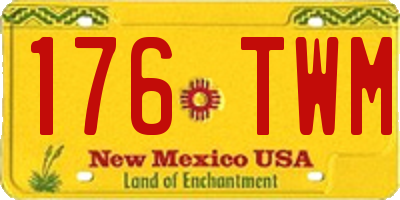 NM license plate 176TWM