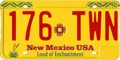 NM license plate 176TWN