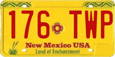 NM license plate 176TWP
