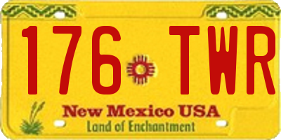 NM license plate 176TWR