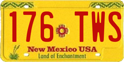 NM license plate 176TWS