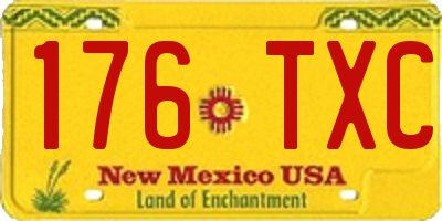 NM license plate 176TXC