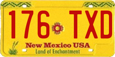 NM license plate 176TXD
