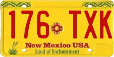 NM license plate 176TXK