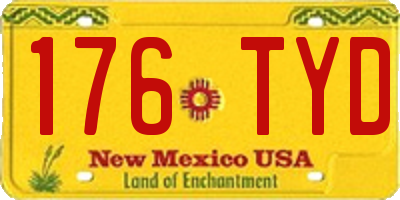 NM license plate 176TYD