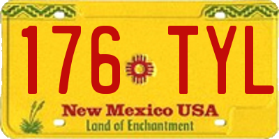 NM license plate 176TYL
