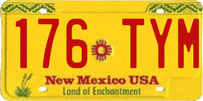 NM license plate 176TYM
