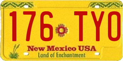 NM license plate 176TYO
