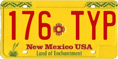 NM license plate 176TYP