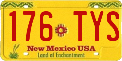 NM license plate 176TYS
