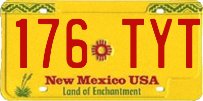 NM license plate 176TYT