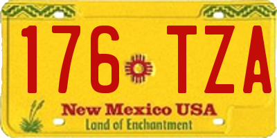 NM license plate 176TZA