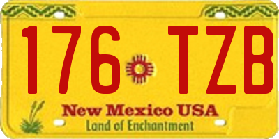NM license plate 176TZB