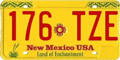 NM license plate 176TZE