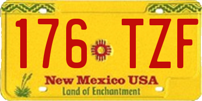 NM license plate 176TZF