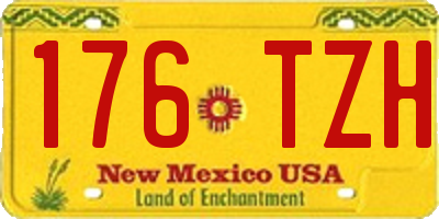 NM license plate 176TZH