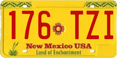 NM license plate 176TZI