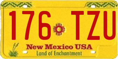 NM license plate 176TZU