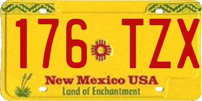 NM license plate 176TZX