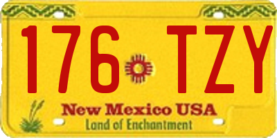 NM license plate 176TZY