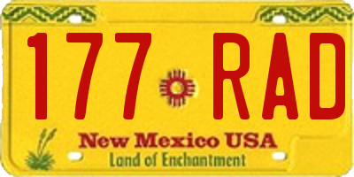 NM license plate 177RAD