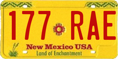 NM license plate 177RAE