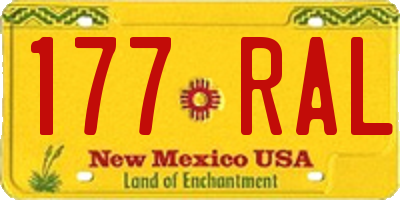 NM license plate 177RAL