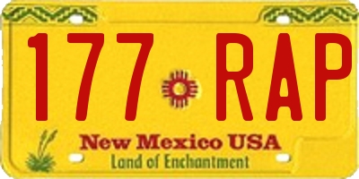 NM license plate 177RAP