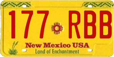 NM license plate 177RBB