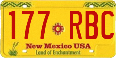 NM license plate 177RBC