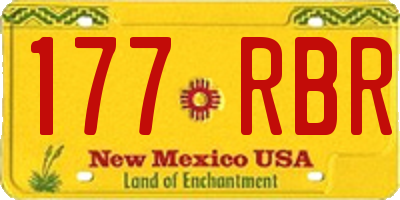 NM license plate 177RBR