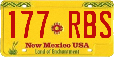 NM license plate 177RBS