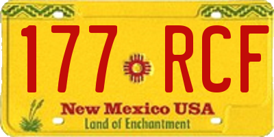 NM license plate 177RCF