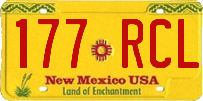 NM license plate 177RCL