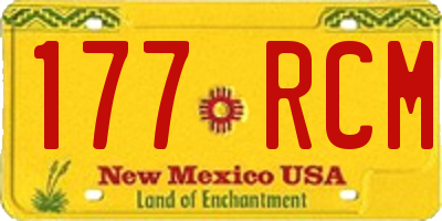 NM license plate 177RCM
