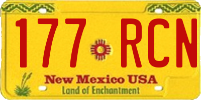 NM license plate 177RCN