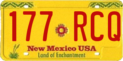 NM license plate 177RCQ