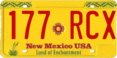 NM license plate 177RCX
