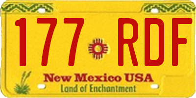 NM license plate 177RDF