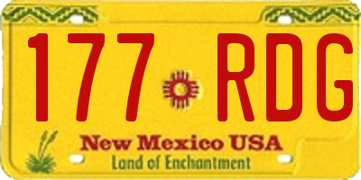 NM license plate 177RDG
