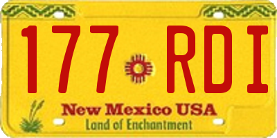 NM license plate 177RDI