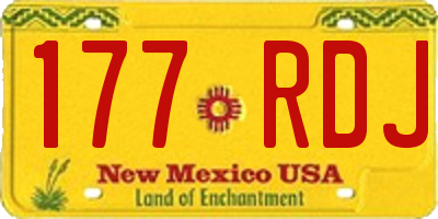 NM license plate 177RDJ