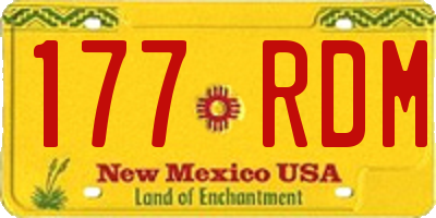 NM license plate 177RDM