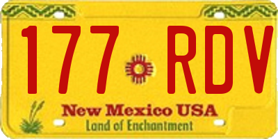 NM license plate 177RDV